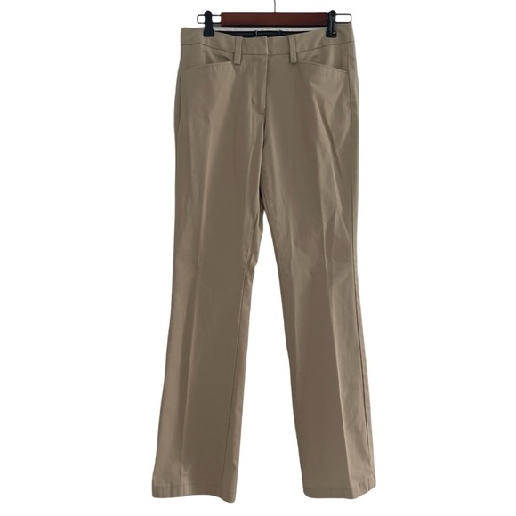 Lands'End Oeko-Tex Khaki Tan Pants Chinos Trousers Bootcut Sz 2 Neutral - Picture 1 of 10